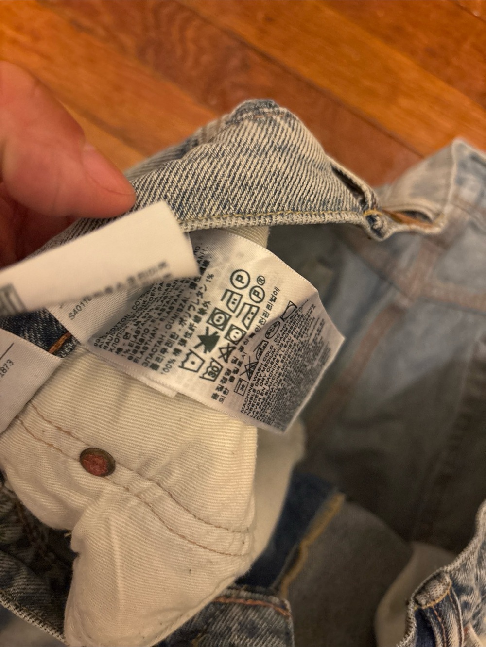 Men's Levi’s 541 Washed Blue Paint-Splatter Jeans size 40/32 - Picture 6 of 10